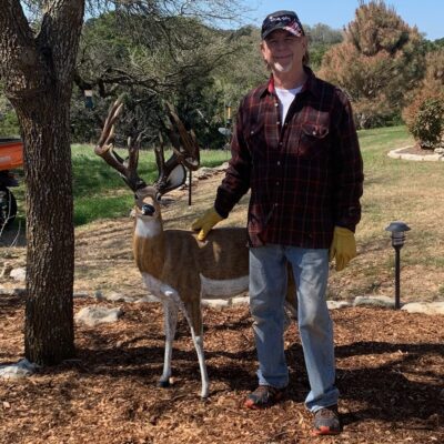 This Customer Decorated His Backyard With One Of Our Trophy Bucks.