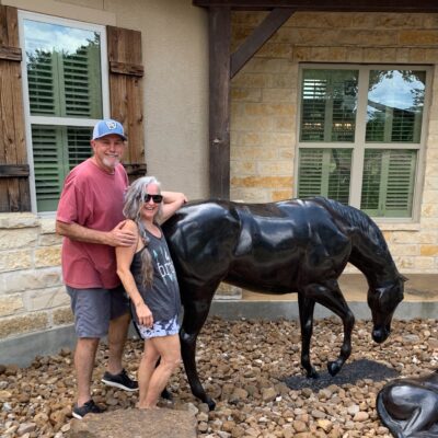This Couple Couldn't Wait For The Delivery Of Their Horse & Colt Pair! Look At Those Smiles!
