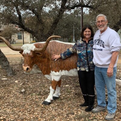 This Couple Was So Delighted With Their Buffalo Delivery, They Also Purchased A Custom Painted Longhorn!