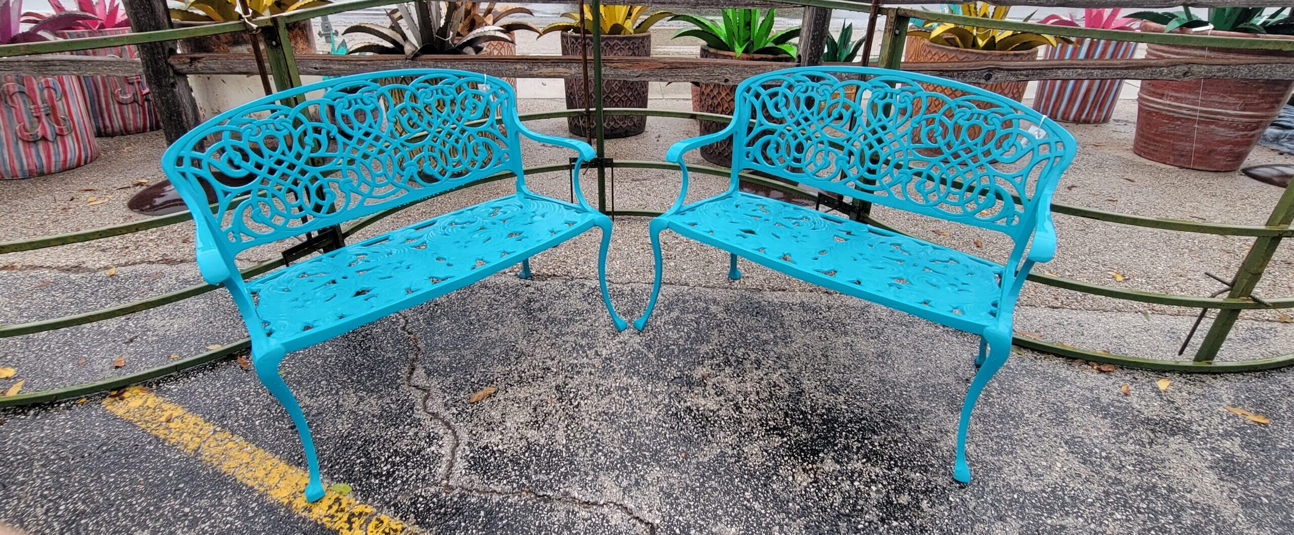 Complete any outdoor area with custom painted aluminum benches that will last a lifetime!