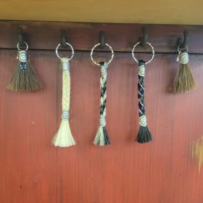 Various Horsehair Keychains Sold At Rustler's Junction.