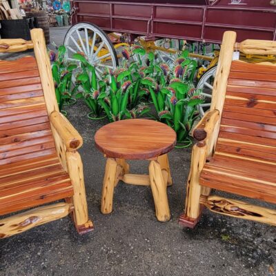 These Heavy Cedar Rockers Come Equipped With A Cupholder For Maximum Comfort!