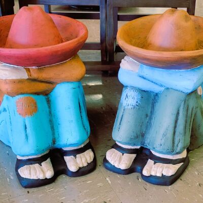 Aluminum Siesta Men Sitting At 21 Inches Tall. Can Be Ordered In Any Custom Paint.