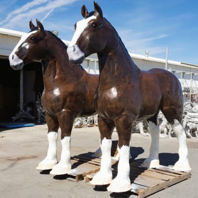 These Massive 8.5' Tall Clydesdales Will Make A Statement In Any Area!
