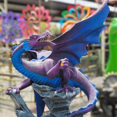 Measuring Almost 8 Ft. Tall, This Guy Lets Everyone Know Who The King Of The Castle Is! Call And Order Your Custom Painted Dragon Today!