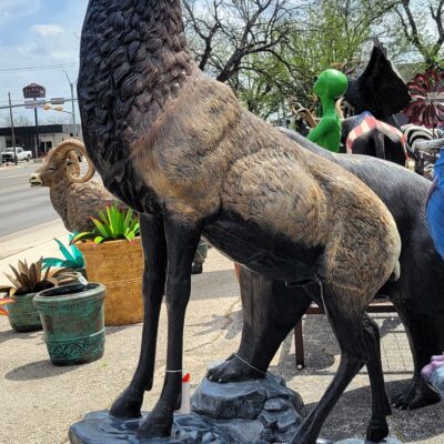 Another Pose For Our Classic Head Turned Elk. In This Life-like Finish, Your Guests Will Be Looking Twice At This Almost 10' Tall Statue!