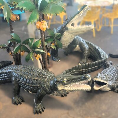 This Photo Features Our Extra Large Twisted Croc As Well As A Midsized 6 Foot Long Croc And Our Small 5 Foot Croc.