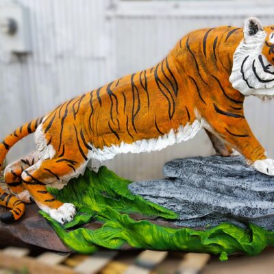 Measuring 8.5' Long, This Tiger Will Make A Statement In Any Entrance Or Backyard! Can Also Be Ordered As A White Tiger.