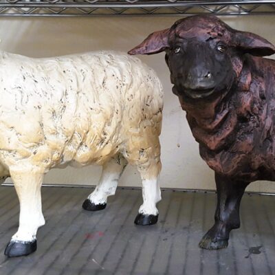 These Small Sheep Stand At 23 Inches Tall And Are Shown In 2 Different Finishes.