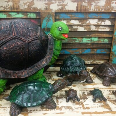 Pictured Are Our Tiny Turtles & Our Larger Happy Turtle - Both Available For Special Order In Custom Paint!