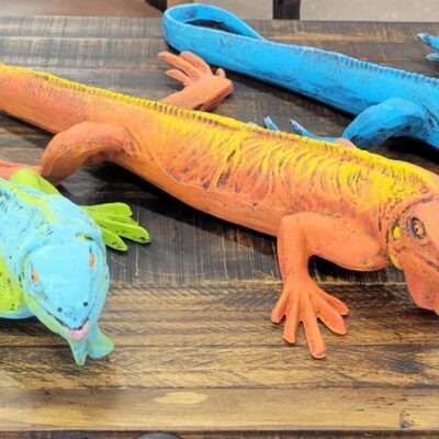 Pictured Are Just Some Of The Amazing Paint Styles Our Lifelike Iguana Statues Come In. These Would Be An Amazing Addition To Any Patio Or Garden Area.