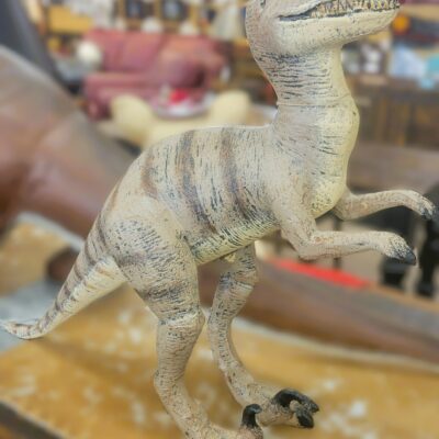 This Custom Painted Raptor Measures Almost 18 Inches Tall And Would Make The Day Of Any Dino Lover. Call To Order Yours Today!
