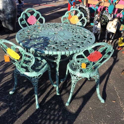 Rose Patio Set, Outdoor Dining Table And Chairs At Rustler's Junction