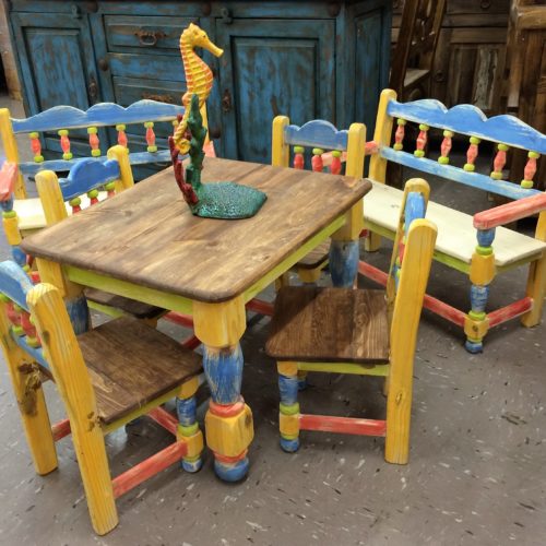 Colorful Kids Table And Bench For Sale At Rustler's Junction In Lampasas